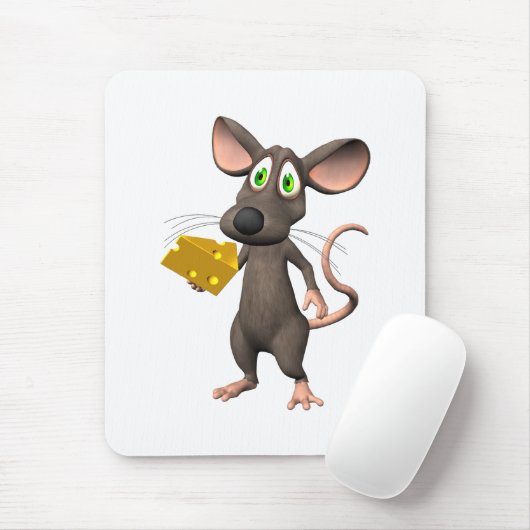 Toon Mouse met kaasmousepad Muismat (Met muis)