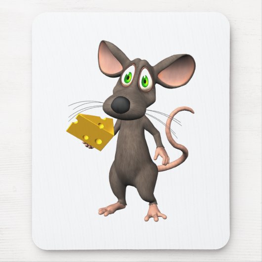 Toon Mouse met kaasmousepad Muismat (Voorkant)