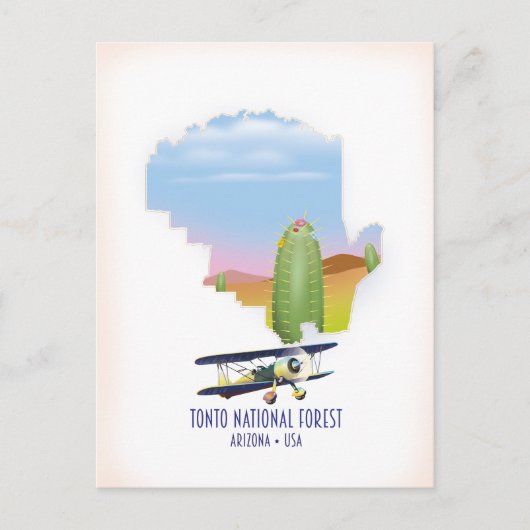 Toon National Forest Arizona USA Briefkaart (Voorkant)