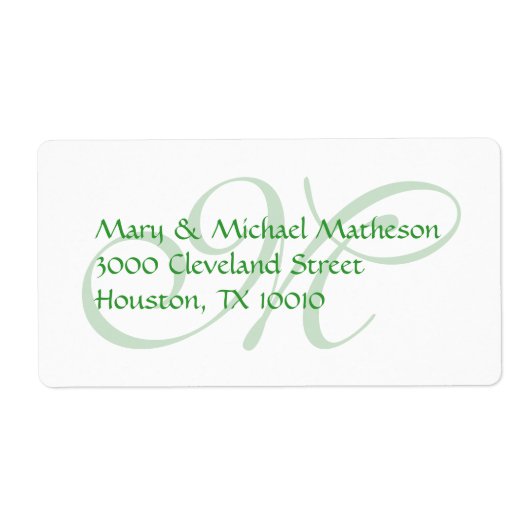 Toon op Tone Monogram Etiket (Voorkant)