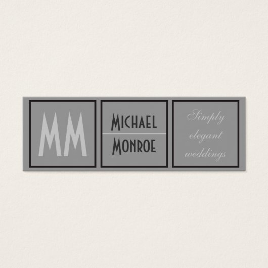 Toon op toonMonogrammen Mini Visitekaartjes (Voorkant)