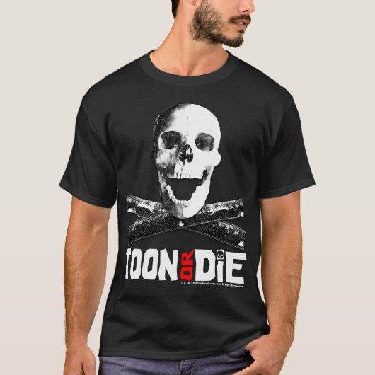 "Toon or Die" Grijze T-Shirt (Voorkant)