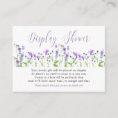 Toon  Paars Label met Wildflower-cadeau Informatiekaartje (Voorkant)