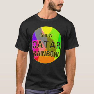 Toon Qatar regenboog retro T-shirt