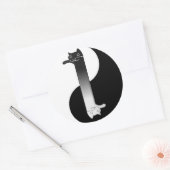 Toon Tao van Longcat Ronde Sticker (Envelop)