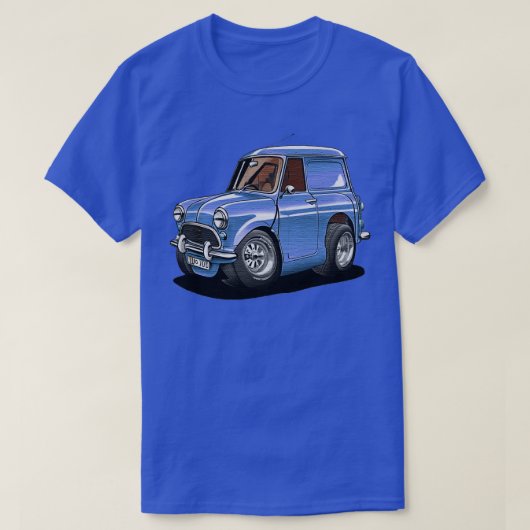 toon tekeningen van Morris Mini 1000 Blauw T-shirt (Design voorkant)