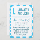 Toon van adoptie Moderne Blauwe & Witte Stippen no Kaart (Voorkant)