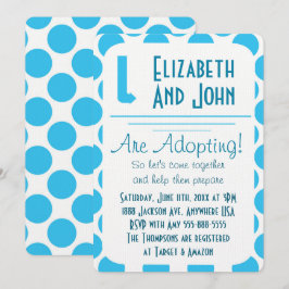 Toon van adoptie Moderne Blauwe & Witte Stippen no Kaart