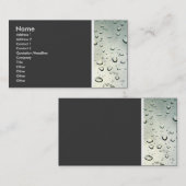 Toon van de textuur (Regen op mijn Venster) II Visitekaartje (Voorkant / Achterkant)