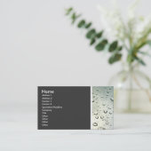 Toon van de textuur (Regen op mijn Venster) II Visitekaartje (Staand voorkant)