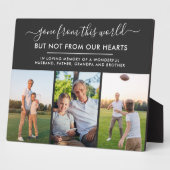 Toon van deze wereld 3 Foto Black Herdenking Fotoplaat (Zijkant)