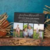 Toon van deze wereld 3 Foto Black Herdenking Fotoplaat (Zijkant)