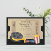 Toon van nieuwigheidspartij Ticket Popcorn film Re Kaart (Staand voorkant)