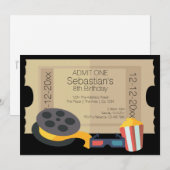 Toon van nieuwigheidspartij Ticket Popcorn film Re Kaart (Voorkant / Achterkant)