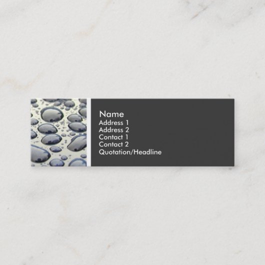 Toon van textiel (autohout) mini visitekaartje (Voorkant)