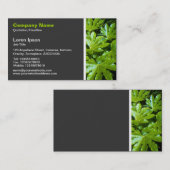 Toon van textiel - bladeren visitekaartje (Voorkant / Achterkant)