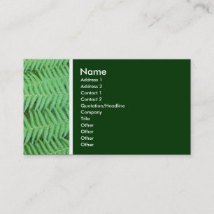 Toon van textiel (Ferns) Visitekaartje