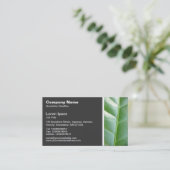 Toon van textiel - leder visitekaartje (Staand voorkant)