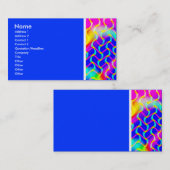 Toon van textiel (mooie golven) - blauw II Visitekaartje (Voorkant / Achterkant)