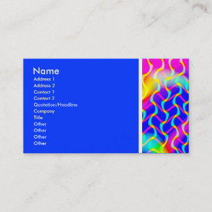Toon van textiel (mooie golven) - blauw II Visitekaartje