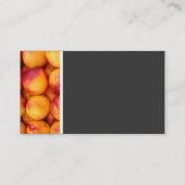 Toon van textiel (perziken) visitekaartje (Achterkant)