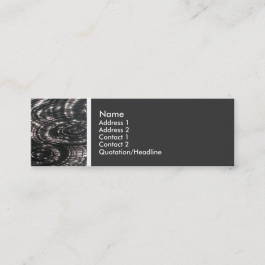 Toon van textiel (Regen op een Pond) II Mini Visitekaartje (Voorkant)