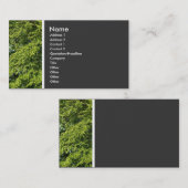 Toon van textiel (Trees II) Visitekaartje (Voorkant / Achterkant)