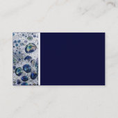 Toon van textuur (zeepijten) - marineblauw visitekaartje (Achterkant)