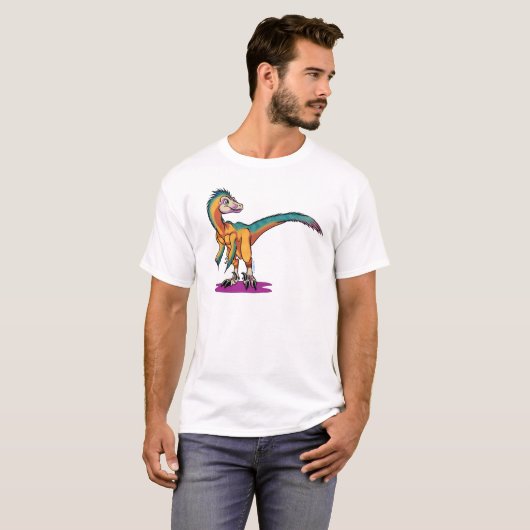 Toon Velociraptor T-shirt (Voorkant volledig)