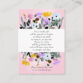 Toon  Wilde bloem Graad Label Informatiekaartje (Voorkant)