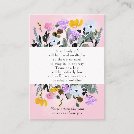 Toon Wilde bloem Graad Label Informatiekaartje (Voorkant)