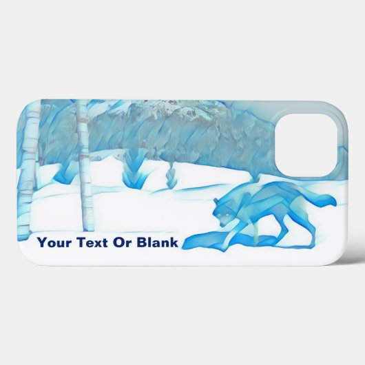 Toon Wolf in WInter Hoesje-Malte iPhone Geval Case-Mate iPhone Case (Achterkant (horizontaal))