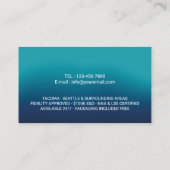 Toonaangevend agent Turquoise Foto van notarisstem Visitekaartje (Achterkant)