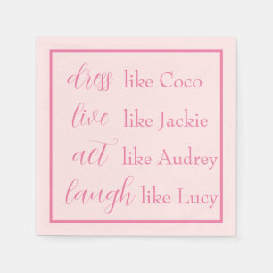 Toonaangevende dames cocktailservetten servet