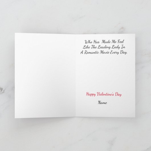 Toonaangevende Lady of Man Romantic Movie Valentij Kaart (Binnen)