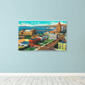 Toonaangevende Ocean Avenue met Auditorium Canvas Afdruk (Insitu (Houten vloer))