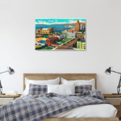 Toonaangevende Ocean Avenue met Auditorium Canvas Afdruk (Insitu (Slaapkamer))