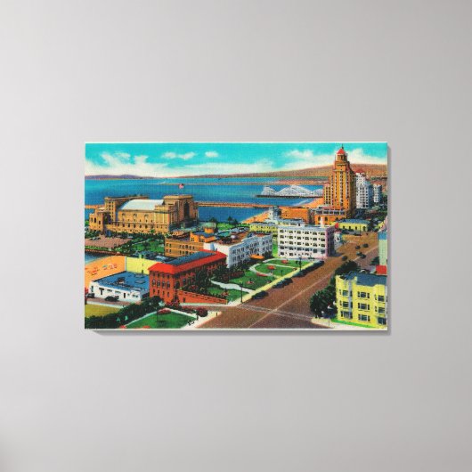 Toonaangevende Ocean Avenue met Auditorium Canvas Afdruk (Voorkant)