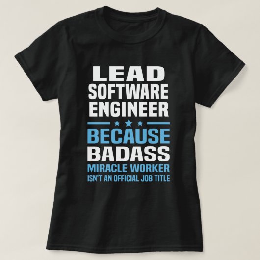 Toonaangevende software engineer t-shirt (Design voorkant)