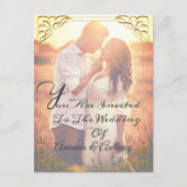 Toonaangevende uitnodiging voor bruiloft met foto' (Voorkant)