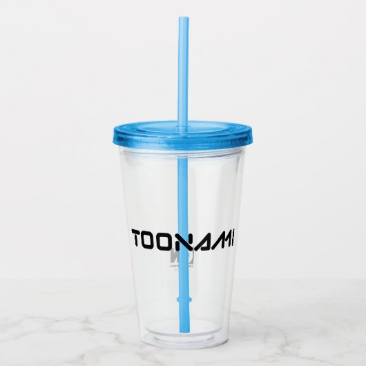 Toonami Digital Font Logo Acryl Drinkbeker (Voorkant)