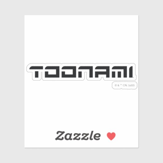 Toonami Futuristic Font Logo Sticker (Vel)