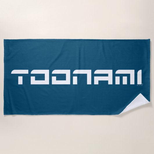 Toonami Futuristic Font Logo Strandlaken (Voorkant)