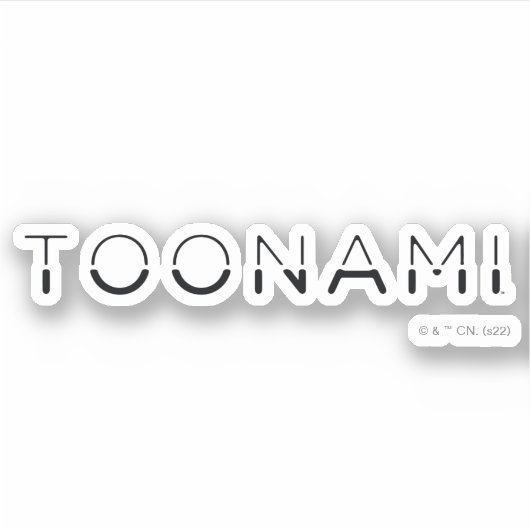 Toonami Split Font Logo Sticker (Voorkant)