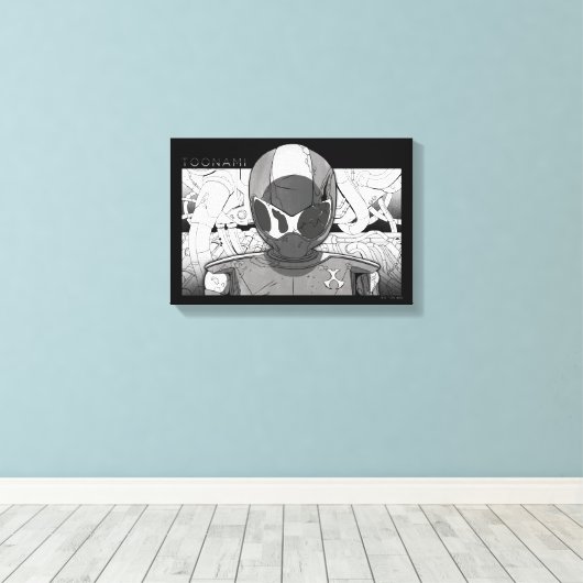 Toonami TOM 5 Countdown Comic Bumper Canvas Afdruk (Insitu (Houten vloer))