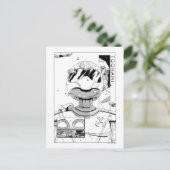 Toonami TOM 5 & SARA Comic Style Bumper Briefkaart (Staand voorkant)