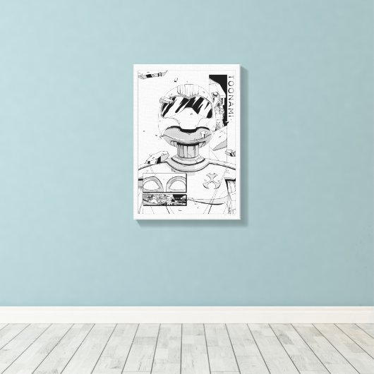 Toonami TOM 5 & SARA Comic Style Bumper Canvas Afdruk (Insitu (Houten vloer))