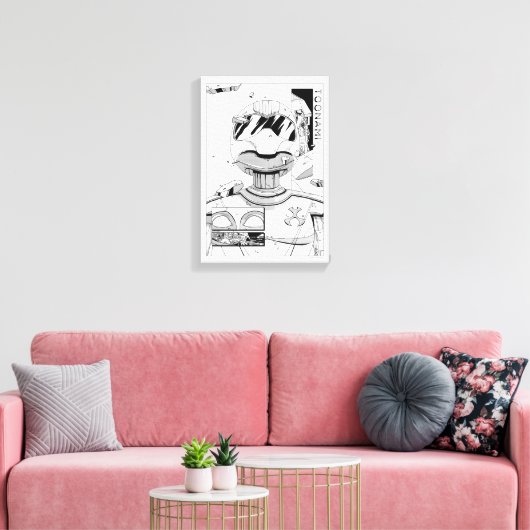 Toonami TOM 5 & SARA Comic Style Bumper Canvas Afdruk (Insitu (Woonkamer))