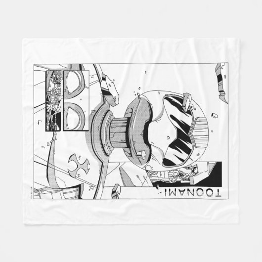 Toonami TOM 5 & SARA Comic Style Bumper Fleece Deken (Voorkant (Horizontaal))