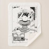 Toonami TOM 5 & SARA Comic Style Bumper Sherpa Deken (Voorkant)